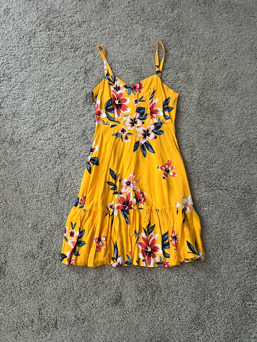 EUC Old Navy Yellow Floral Dress XS